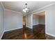 Bright dining room with hardwood floors and chandelier at 3377 Bobolink Cir, Atlanta, GA 30311