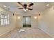 Large bedroom featuring neutral walls, carpet flooring, recessed lighting, and a ceiling fan at 355 Holland Springs Way, Powder Springs, GA 30127