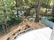 Landscaped backyard with tiered patio and wooded area at 2125 Clay Rd, Austell, GA 30106