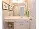 Bathroom with vanity, a large mirror, drawers and cabinets below the countertop at 4703 Legacy Cove Ln, Smyrna, GA 30126