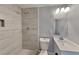 Updated bathroom with a shower and vanity at 2422 Tiffany Cir, Decatur, GA 30035