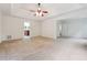 Large main bedroom with high ceilings and ceiling fan at 2005 Creek Pointe Way, Villa Rica, GA 30180