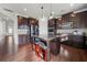 Modern kitchen features a center island, granite countertops, and stainless steel appliances at 2527 Dayview Ln, Atlanta, GA 30331