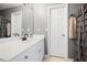 Guest bathroom with vanity and shower at 117 Javay Ct, Villa Rica, GA 30180