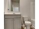 Bathroom with vanity, toilet, and shower/tub combo at 2810 Torunn Ct, Atlanta, GA 30331