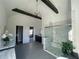 Modern bathroom with marble shower, double vanity, and walk in shower at 210 Carl Sanders Dr, Acworth, GA 30101