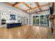 Open concept kitchen with island and exposed wooden beams at 210 Carl Sanders Dr, Acworth, GA 30101