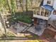 Aerial view of a stone patio and outdoor seating area at 3536 Evans Ridge Trl, Atlanta, GA 30340