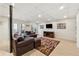 Finished basement featuring recessed lighting, neutral flooring, and double doors at 3536 Evans Ridge Trl, Atlanta, GA 30340