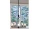 A stylish chandelier hanging in front of a window with a nature view at 3536 Evans Ridge Trl, Atlanta, GA 30340