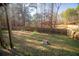 Fenced backyard featuring fun playsets and plenty of green space at 1620 Palm St, Canton, GA 30115