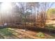 Large backyard with wooden fence, mature trees, play structures, and a storage shed at 1620 Palm St, Canton, GA 30115