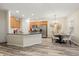 Open concept kitchen with granite countertops and wood cabinets at 2637 Cedar Dr, Lawrenceville, GA 30043