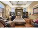 Charming bedroom with a Murphy bed and built-in shelving at 105 Weatherford Pl, Roswell, GA 30075