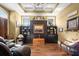 Spacious study with built-in shelving and a Murphy bed at 105 Weatherford Pl, Roswell, GA 30075