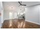 Spacious living room with hardwood floors, ceiling fan and an open concept design at 1934 Pinedale Pl, Decatur, GA 30032