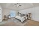 Spacious main bedroom with trey ceilings, decorative wall accents, and a private balcony at 369 Antioch Rd, Dallas, GA 30157