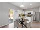 Kitchen and dining area with round table and access to backyard at 3178 Cedar Crest Way, Decatur, GA 30034