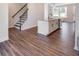 Modern kitchen with island, white cabinets, and stainless steel appliances at 2651 Stream Nw Ter, Atlanta, GA 30318