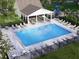 Community pool with plenty of lounge chairs at 2651 Stream Nw Ter, Atlanta, GA 30318