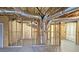 Partially finished basement with framed walls and ductwork at 1050 Wiley Bridge Rd, Woodstock, GA 30188