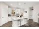 Kitchen island with granite countertop and seating for three at 1590 Ridgebrook Downs, Mableton, GA 30126