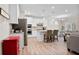 Modern kitchen with white cabinets and granite countertops at 427 Bluffs View Ln, Canton, GA 30114