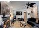 Living room with sectional sofa and fireplace at 4321 Orchard Park Ct, Stone Mountain, GA 30083