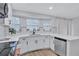 Modern kitchen featuring white cabinets, quartz countertops, and stainless steel appliances at 2918 Fields Dr, Lithonia, GA 30038