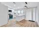 Modern kitchen with white shaker cabinets and quartz countertops at 2918 Fields Dr, Lithonia, GA 30038