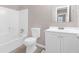 Clean bathroom with white vanity and bathtub at 3589 Satellite Blvd, Ellenwood, GA 30294