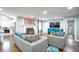 Stylish living room with hardwood floors, fireplace, and comfortable seating at 218 Ward Rd, Ellenwood, GA 30294