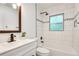 Updated bathroom with white subway tile, soaking tub, and modern vanity at 2705 Baker Ridge Nw Dr, Atlanta, GA 30318