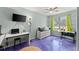 Home office featuring two workspaces and purple flooring at 5737 Riverside Dr, Sugar Hill, GA 30518