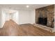 Finished basement with hardwood floors and hallway at 1195 Old Woodbine Rd, Atlanta, GA 30319