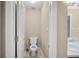 Clean bathroom with toilet, sink, and vanity at 3654 Woodland Cv, Decatur, GA 30034