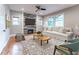 Cozy living room with fireplace, modern furnishings, and an area rug at 2711 Glenwood Se Ave, Atlanta, GA 30317