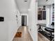 Bright and airy entryway with wood-look flooring and modern door at 597 Hope Sw St, Atlanta, GA 30310