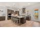 Modern kitchen with dark cabinets, white countertops, and stainless steel appliances at 5247 Flannery Chase Sw, Powder Springs, GA 30127