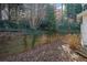 Landscaped backyard with wooden retaining wall and ivy at 1325 Cameron Glen Dr, Marietta, GA 30062
