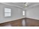 Spacious bedroom with hardwood floors and ceiling fan at 1325 Cameron Glen Dr, Marietta, GA 30062
