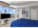 Bedroom with a double bed and stunning city views at 400 W Peachtree Nw St # 3611, Atlanta, GA 30308