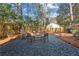 Private backyard with fire pit and gravel area at 2460 Oldfield Rd, Atlanta, GA 30327