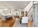 Bright dining room with hardwood floors and view of kitchen at 2460 Oldfield Rd, Atlanta, GA 30327