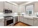 Modern kitchen with stainless steel appliances and white cabinetry at 2460 Oldfield Rd, Atlanta, GA 30327