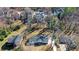 Aerial view of the property showcasing its location within a wooded neighborhood at 2622 Marcia Dr, Lawrenceville, GA 30044