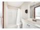 Clean bathroom featuring a shower and vanity at 5815 Feldwood Rd, Atlanta, GA 30349