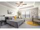 Serene bedroom with tray ceilings, soft carpet, and a comfortable sleeping space at 366 Cherryhill Ln, Woodstock, GA 30188