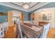 Large dining room with trey ceiling and hardwood floors at 946 Gaithers Rd, Mansfield, GA 30055