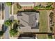 Birds eye view of home and lot with landscaped yard and proximity to a quiet street at 231 Haney Rd, Woodstock, GA 30188